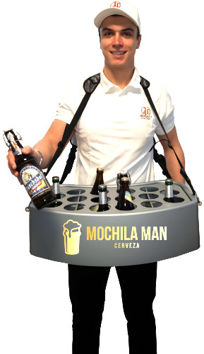 Serve con Grifo para Cerveza Fría Ideal para los partidos del Atlético Madrid en el Riyadh Air Metropolitano &#55356&#57311️&#55357&#56613 ¡Disfruta de la pasión rojiblanca con una cerveza mochila man bien fría en Madrid!